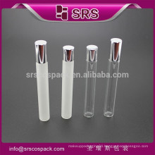 srs empty essential oil glass container frost 12ml glass roll-on bottle with screw aluminum cap